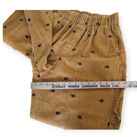 BDG Zaria Embroidered Corduroy Snail Brown Pull-On Pant size XL - Picture 12 of 16